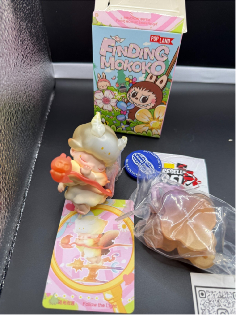 Labubu Pop Mart Finding Mokoko Follow The Light Designer Collectible Figure